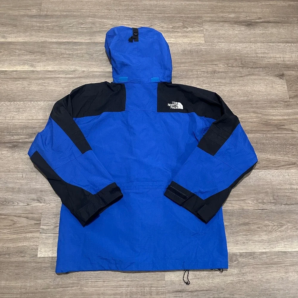 Vintage 90s The North Face Gore-Tex Mountain Jacket Blue Black Mens Size M Shell